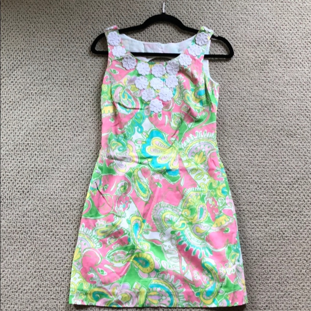 Lilly Pulitzer keyhole back shift dress, 00
